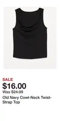 Old Navy Old Navy Cowl-Neck Twist-Strap Top offer