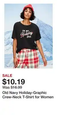 Old Navy Old Navy Holiday-Graphic Crew-Neck T-Shirt for Women offer
