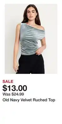 Old Navy Old Navy Velvet Ruched Top offer