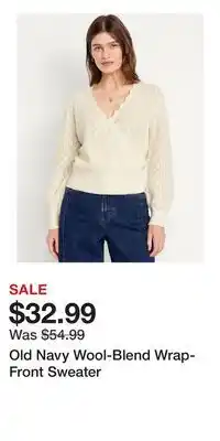 Old Navy Old Navy Wool-Blend Wrap-Front Sweater offer