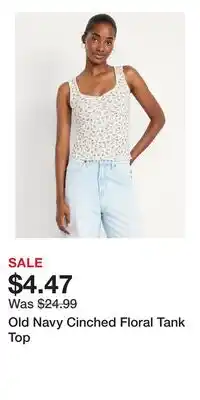 Old Navy Old Navy Cinched Floral Tank Top offer
