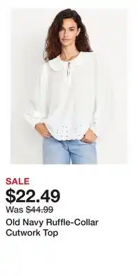Old Navy Old Navy Ruffle-Collar Cutwork Top offer