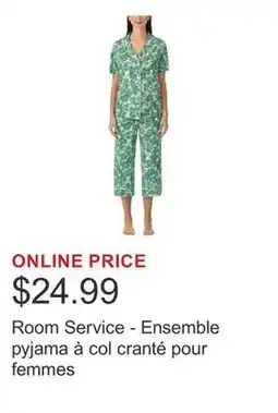 Costco Room Service - Ensemble pyjama à col cranté pour femmes offer