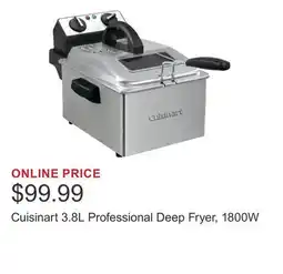 Costco Cuisinart 3.8L Professional Deep Fryer, 1800W offer