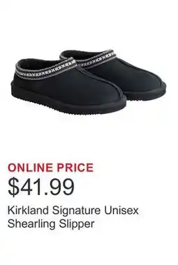 Costco Kirkland Signature Unisex Shearling Slipper offer