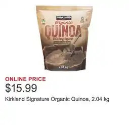Costco Kirkland Signature Organic Quinoa, 2.04 kg offer