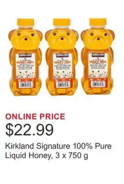 Costco Kirkland Signature 100% Pure Liquid Honey, 3 x 750 g offer