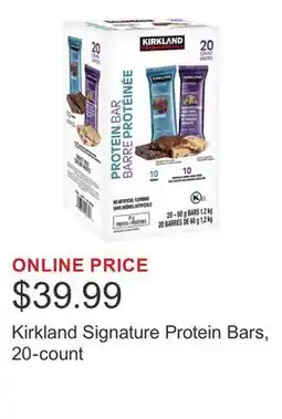 Costco Kirkland Signature Protein Bars, 20-count offer