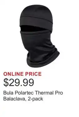 Costco Bula Polartec Thermal Pro Balaclava, 2-pack offer