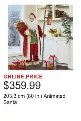 Costco 203.3 cm (80 in.) Animated Santa offer