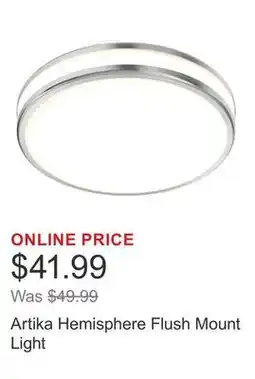 Costco Artika Hemisphere Flush Mount Light offer