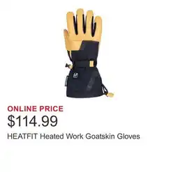 Costco HEATFIT Heated Work Goatskin Gloves offer