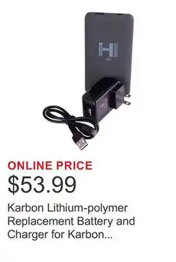 Costco Karbon Lithium-polymer Replacement Battery and Charger for Karbon Heated Vest offer