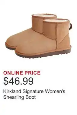 Costco Kirkland Signature Women's Shearling Boot offer