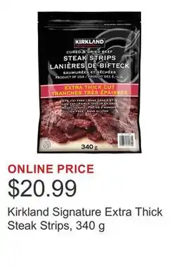 Costco Kirkland Signature Extra Thick Steak Strips, 340 g offer