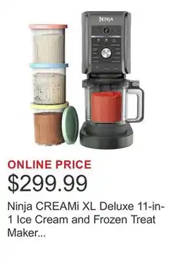 Costco Ninja CREAMi XL Deluxe 11-in-1 Ice Cream and Frozen Treat Maker with 4 Pints and Lids offer