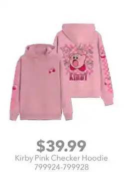 GameStop Kirby Pink Checker Hoodie offer