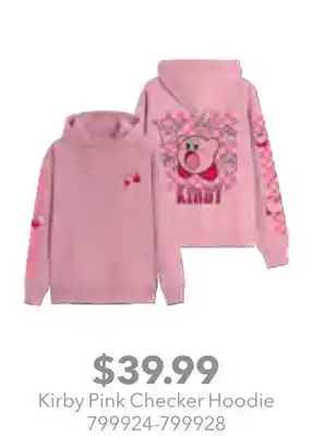 GameStop Kirby Pink Checker Hoodie offer