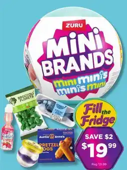 Showcase ZURU 5 Surprise Mini Brands Fill The Fridge Series 1 Collectible Capsule offer