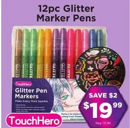 Showcase Glitter Pen Markers - 12pk offer