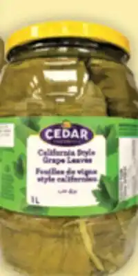 Marché Adonis Cedar californian style vine leaves offer