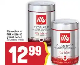 Marché Adonis Illy medium or dark espresso ground coffee offer