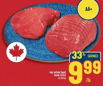 Marché Adonis Top sirloin beef steak offer