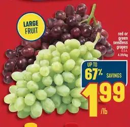 Marché Adonis Red or green seedless grapes offer