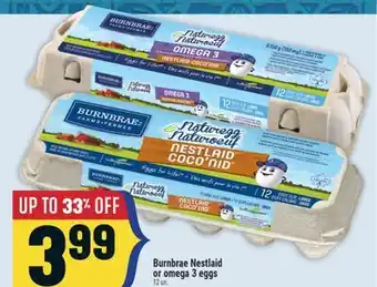 Marché Adonis Burnbrae Nestlaid or omega 3 eggs offer
