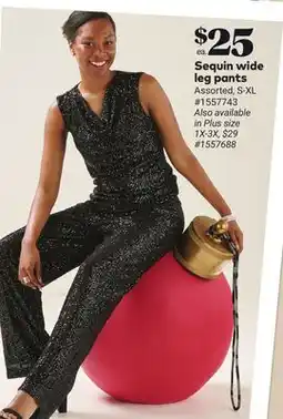 Giant Tiger Sequin wide leg pants offer