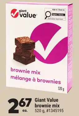 Giant Tiger Giant Value brownie mix offer