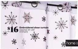 Giant Tiger home styles Embroidered sheer curtain offer