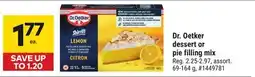 Giant Tiger Dr. Oetker dessert or pie filling mix offer
