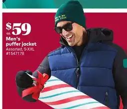 Giant Tiger Men's puffer jacket offer