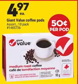 Giant Tiger Giant Value coffee pods offer