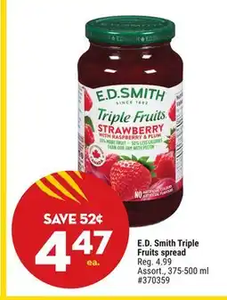 Giant Tiger E.D. Smith Triple Fruits spread offer