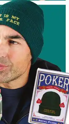 Giant Tiger Men's novelty tuque offer