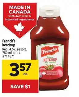 Giant Tiger French's ketchup offer