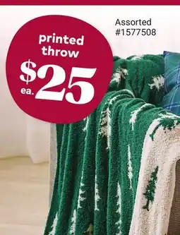 Giant Tiger printed throw offer