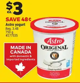 Giant Tiger Astro yogurt offer