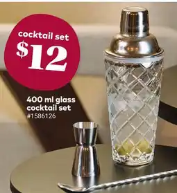 Giant Tiger 400 ml glass cocktail set offer