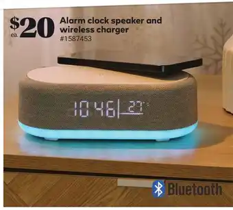 Giant Tiger Alarm clock speaker and wireless charger offer