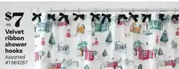 Giant Tiger Velvet ribbon shower hooks offer