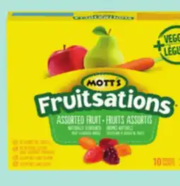 Giant Tiger Mott's Fruitsations fruit snacks offer