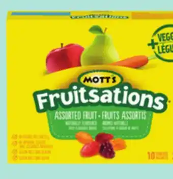 Giant Tiger Mott's Fruitsations fruit snacks offer