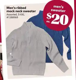 Giant Tiger Men's ribbed mock neck sweater offer