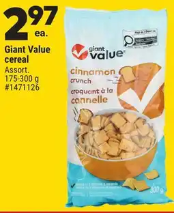 Giant Tiger Giant Value cereal offer