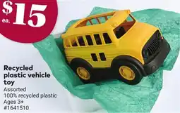 Giant Tiger Recycled plastic vehicle toy offer