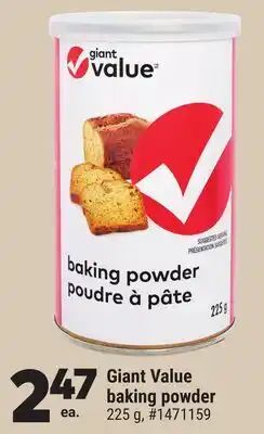 Giant Tiger Giant Value baking powder offer