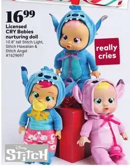 Giant Tiger Licensed CRY Babies nurturing doll offer